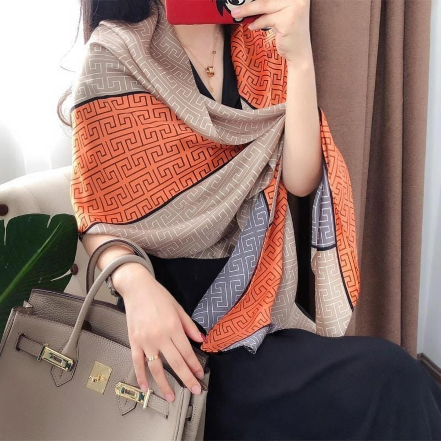 Dalmatian Luscious geometric Scarf
