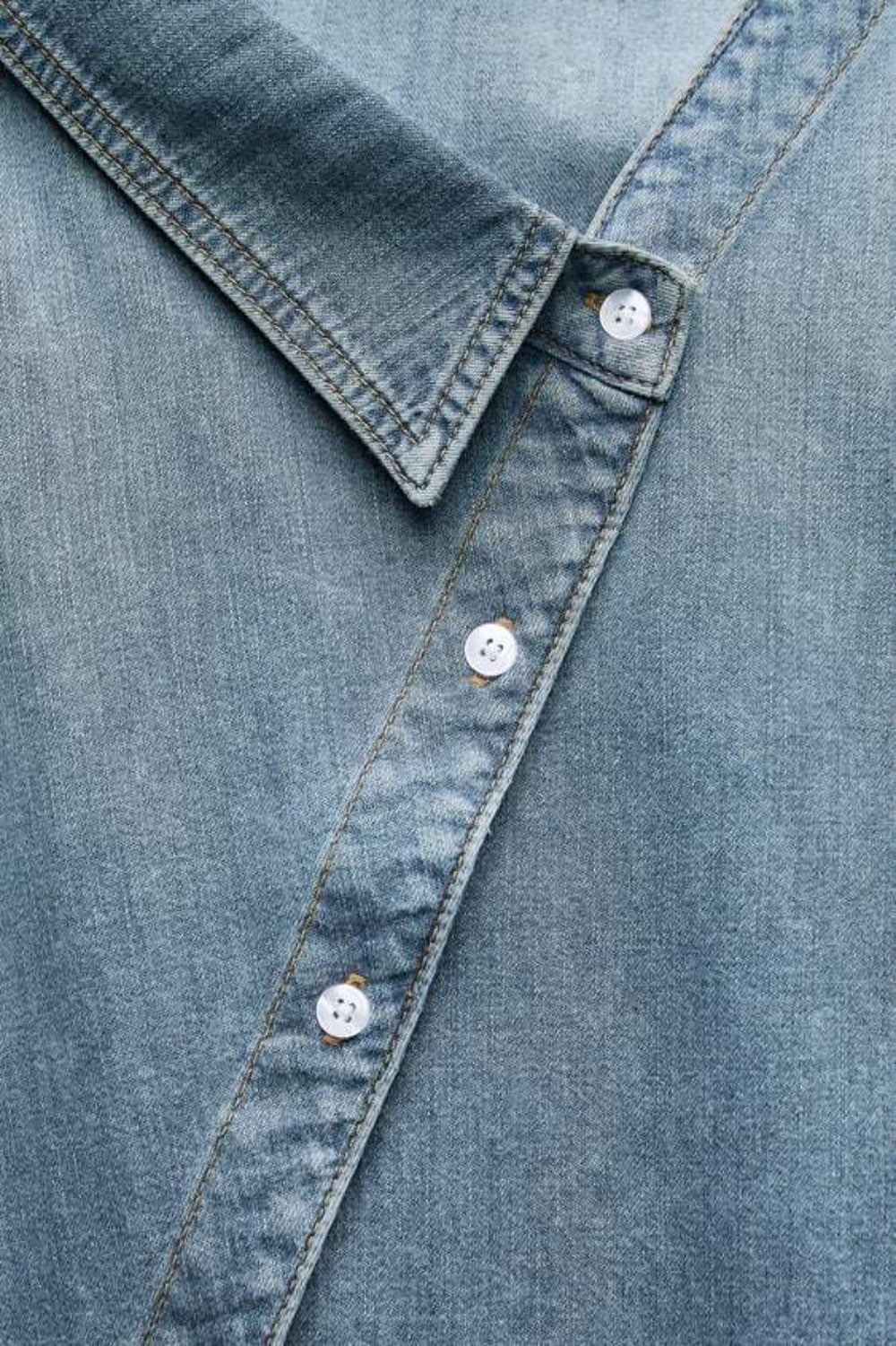Maclod Assymetric Denim Shirt