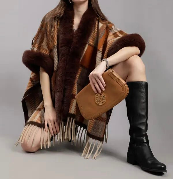 Cayman Premium Winter Capes With Fur Detailing