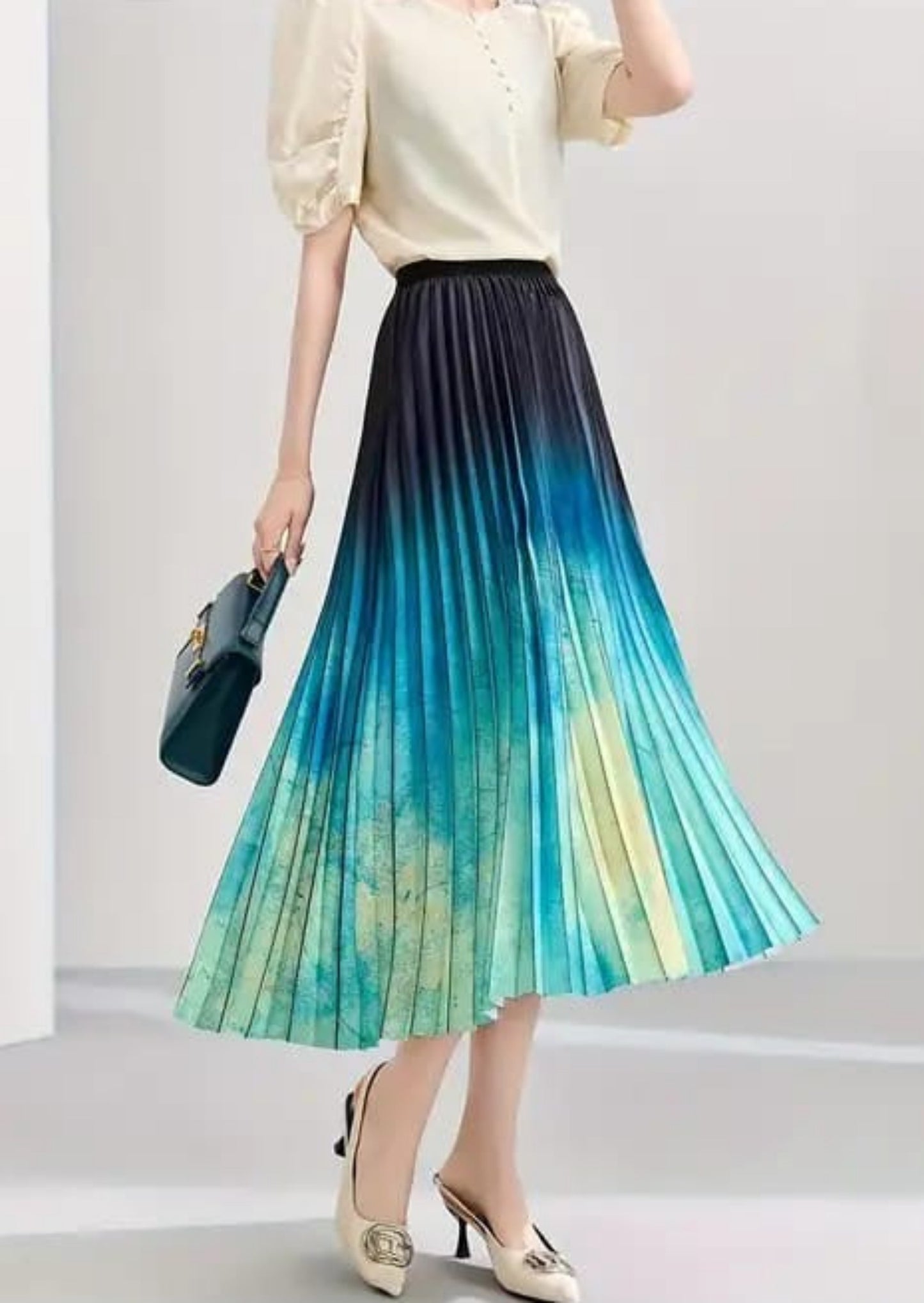 Jemmy Gradient Pleated Skirt