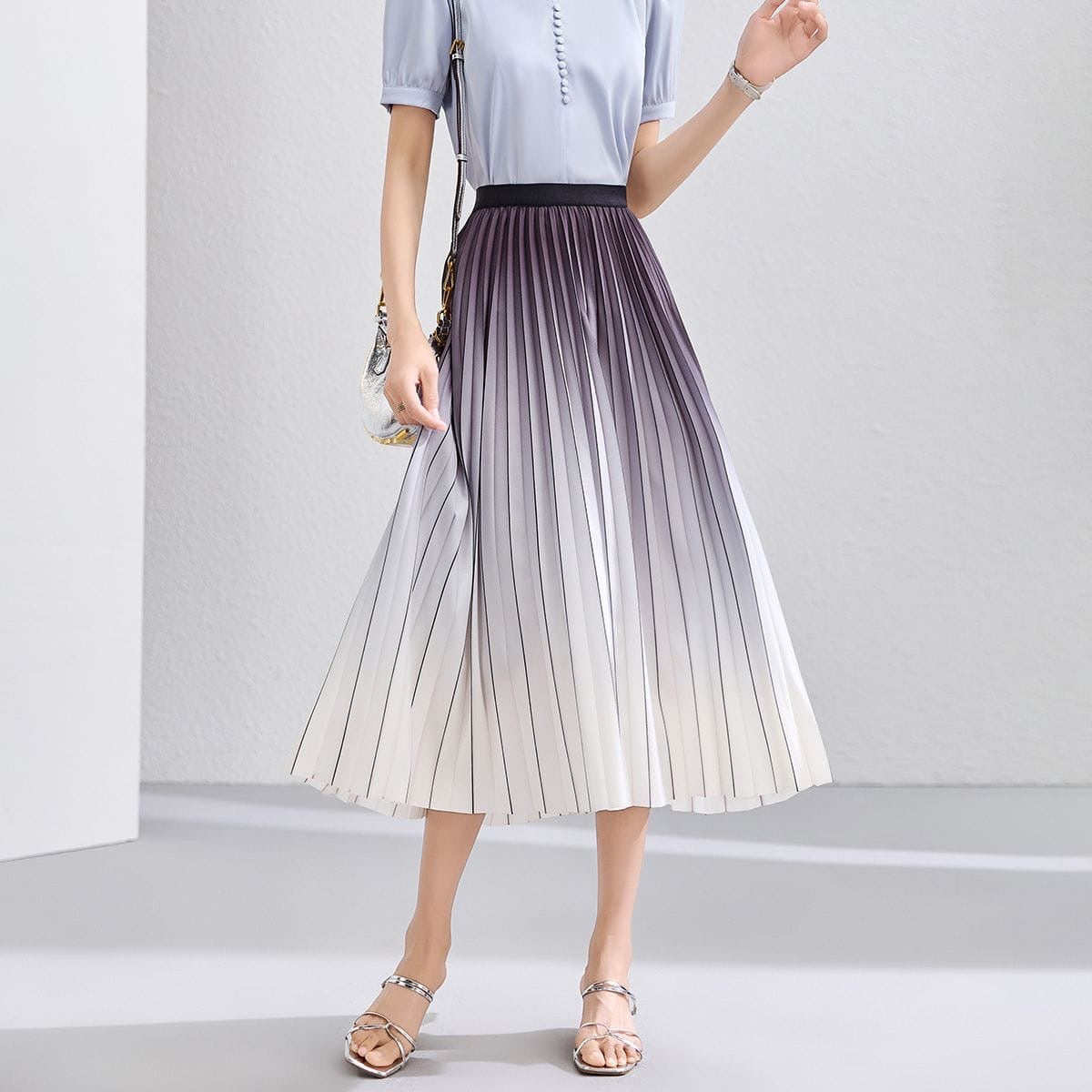 Neo Gradient Pleated Skirt
