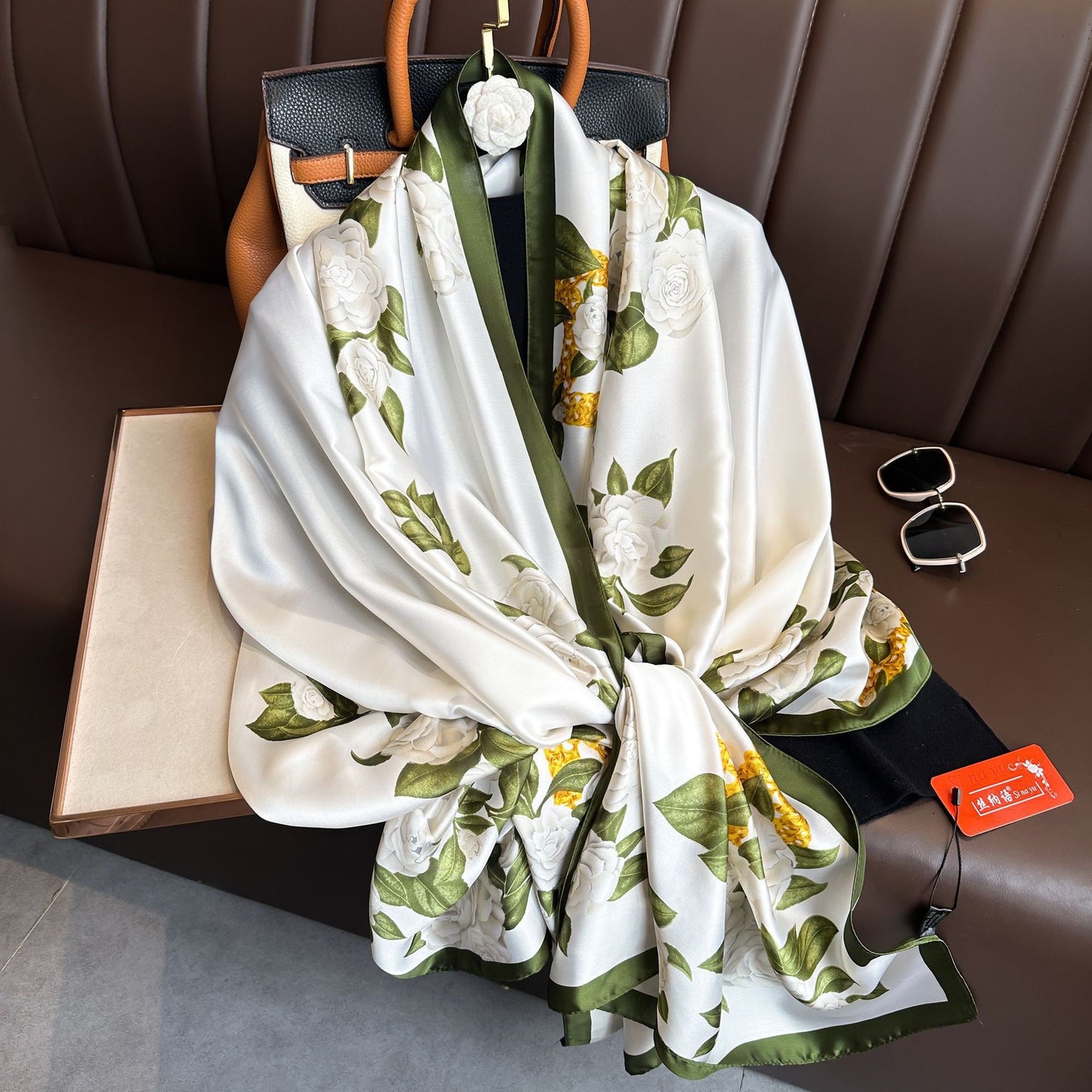 Biz Opulent Bloom Satin Scarf
