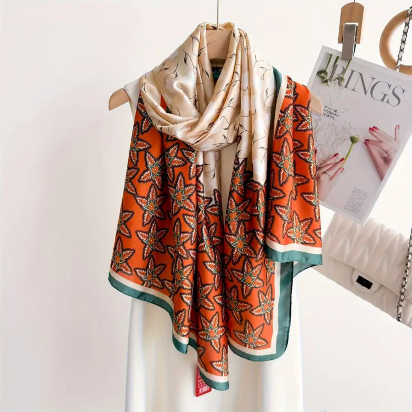 Autumn Amber Luxe Printed Stole