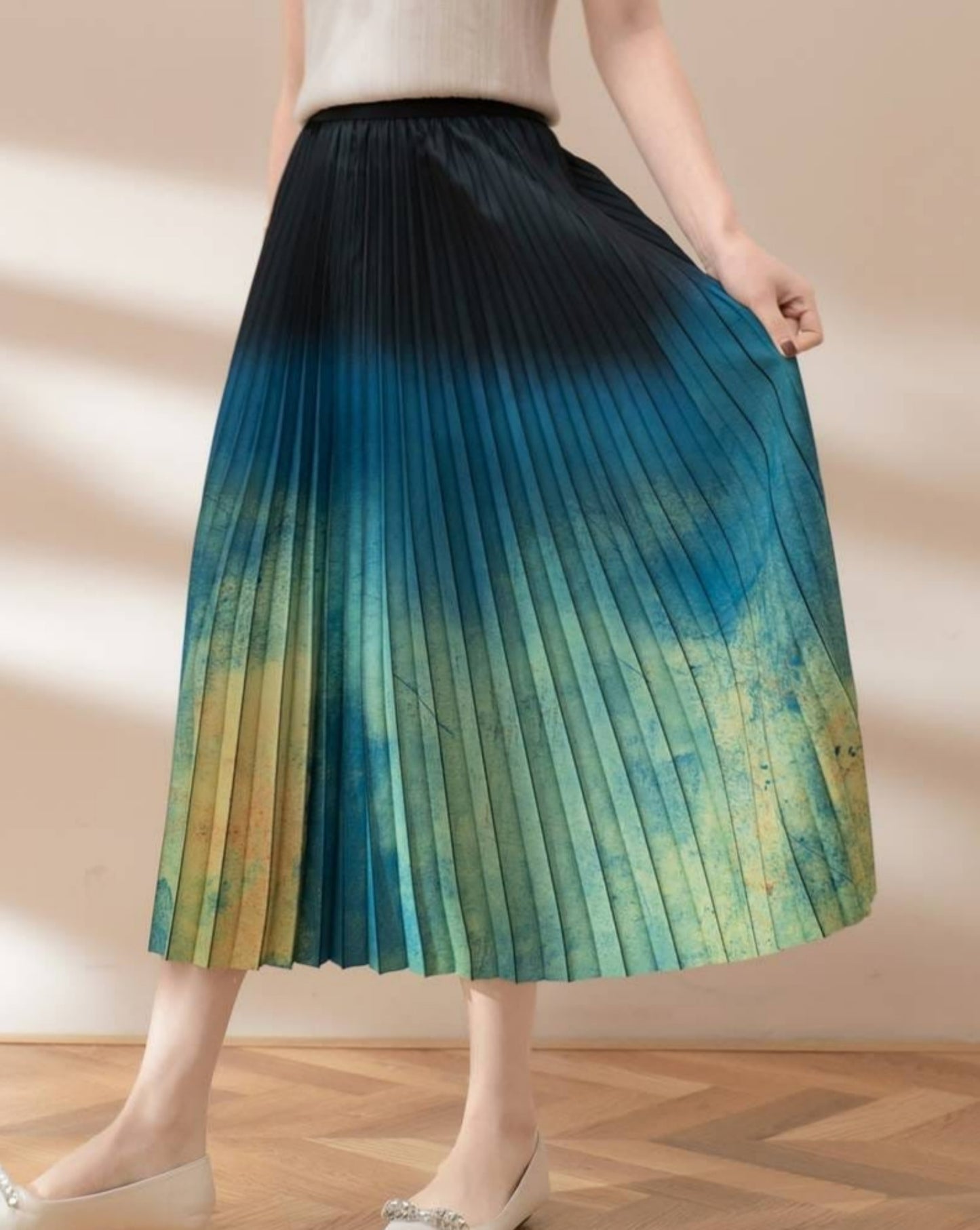 Jemmy Gradient Pleated Skirt