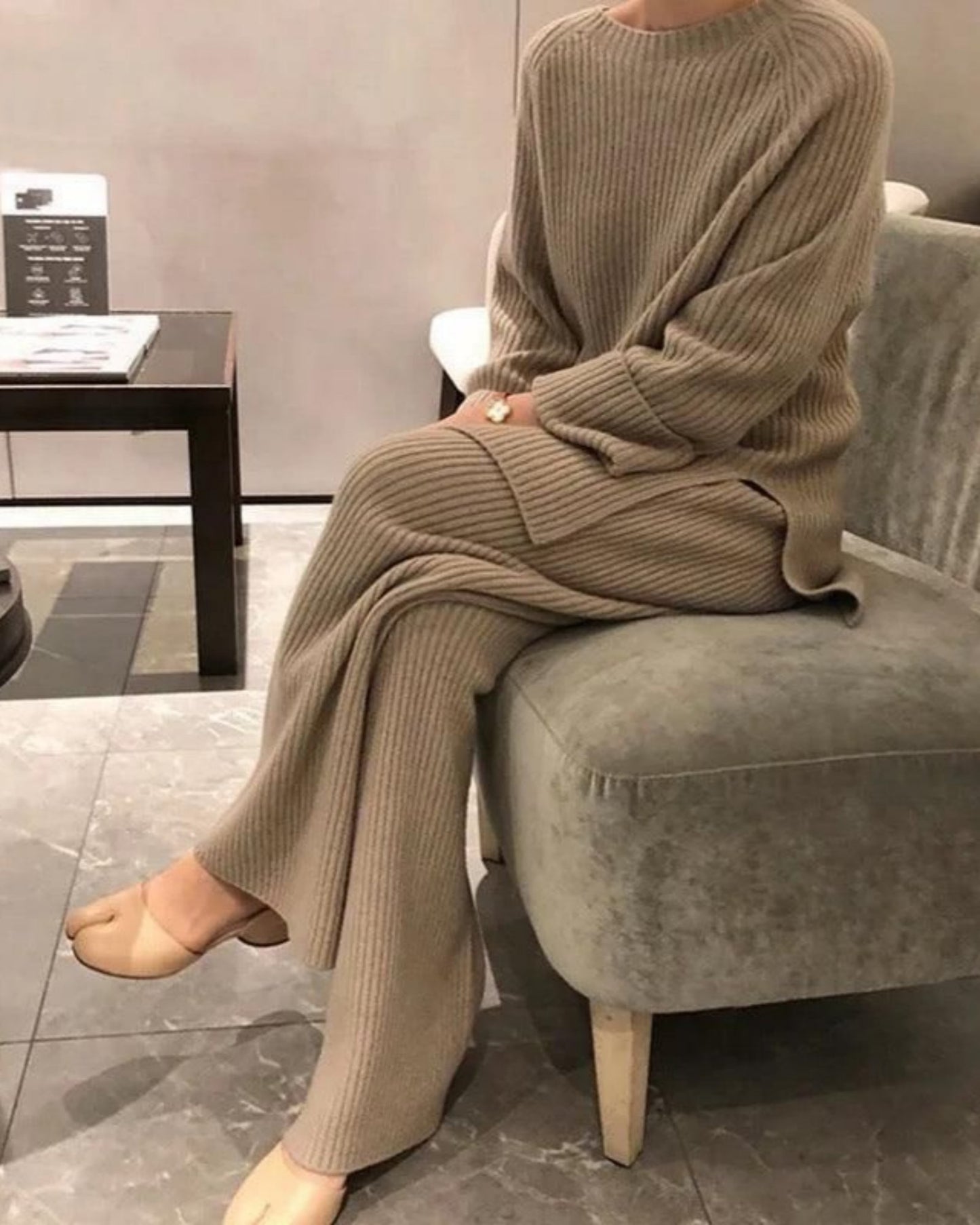 Dart Ribbed Co Ord Set