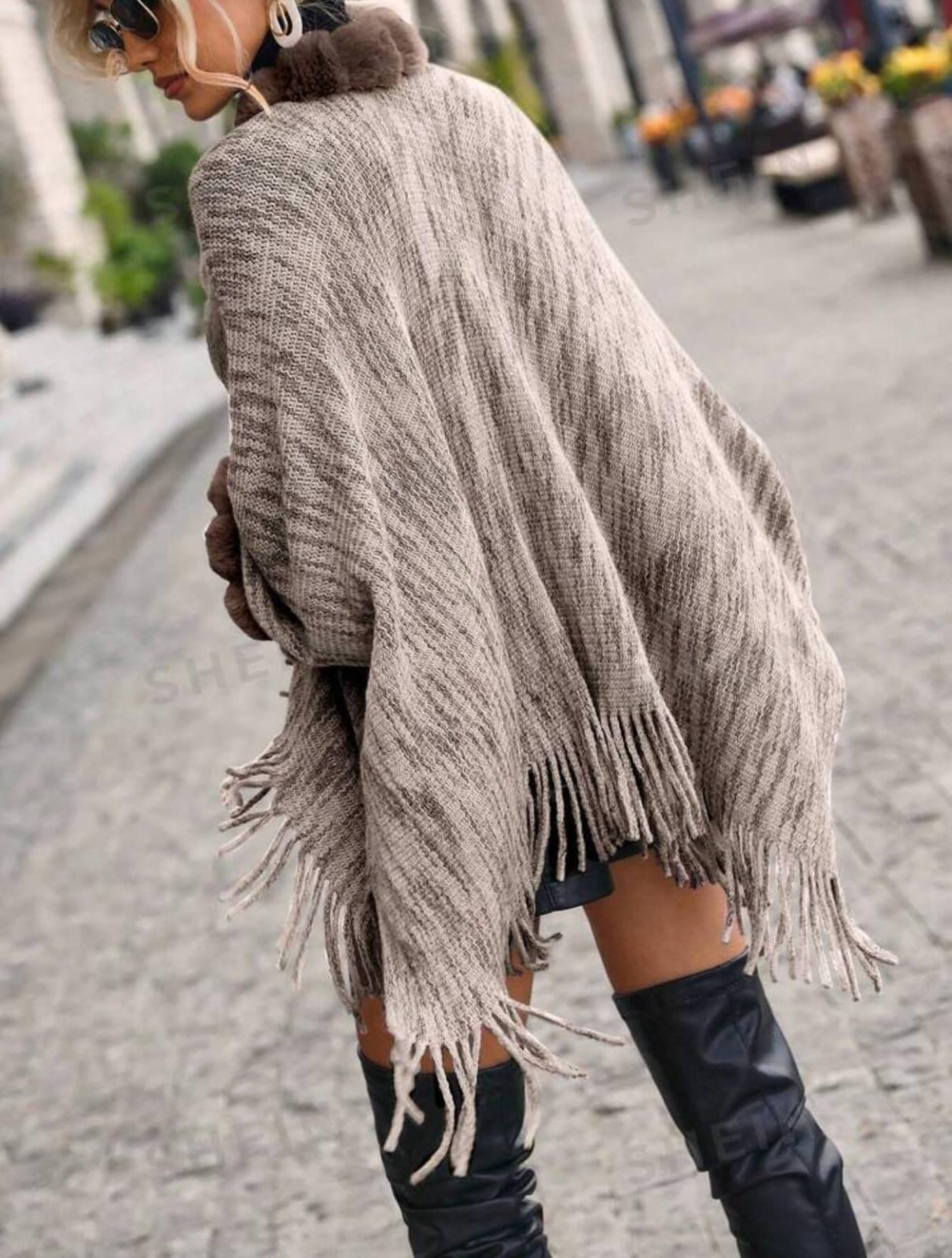 Sloan Winter Capes With Fur Detailing
