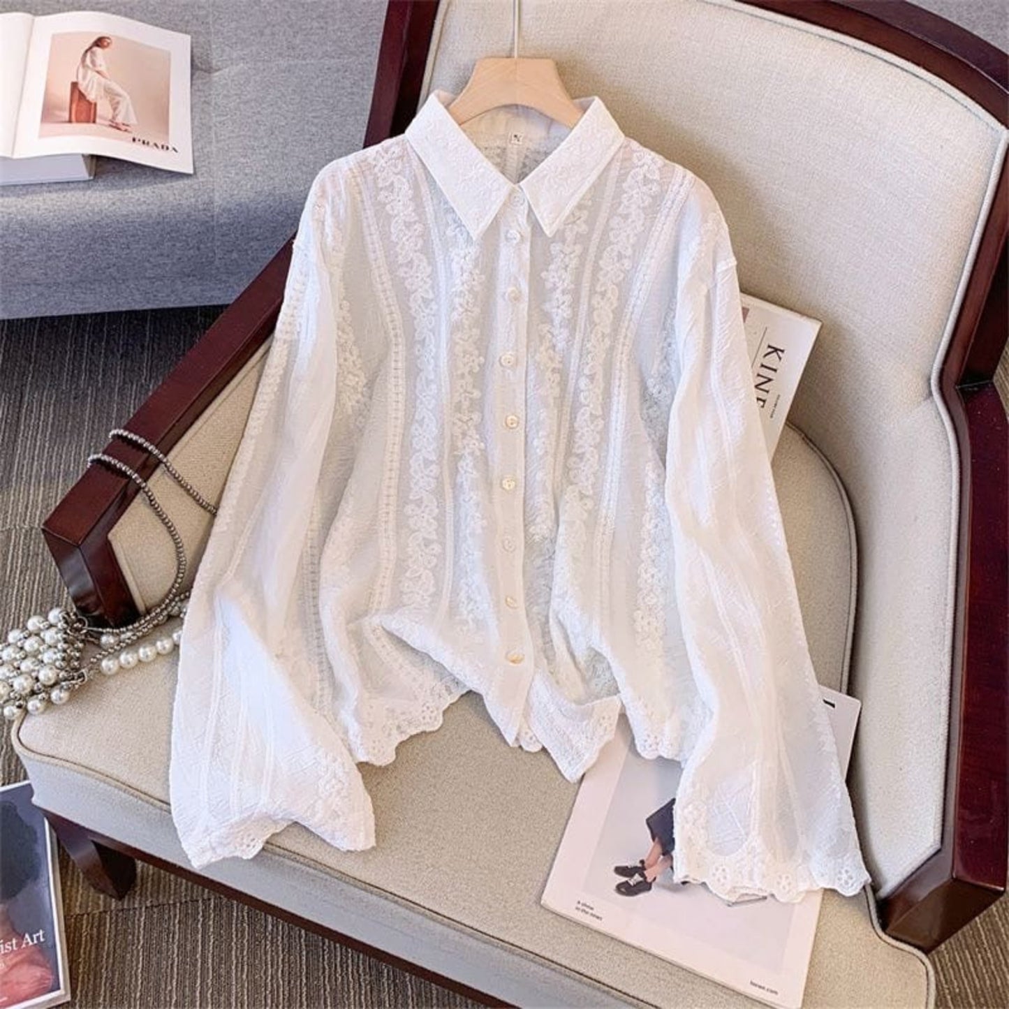 Ethereal Lace Whisper Shirt