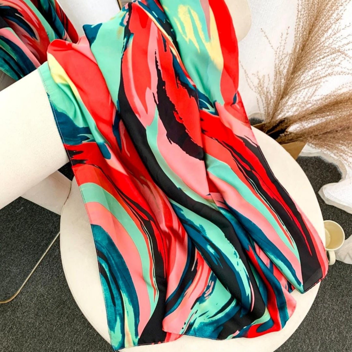 Gibbs Elegant Abstract Silk Scarf