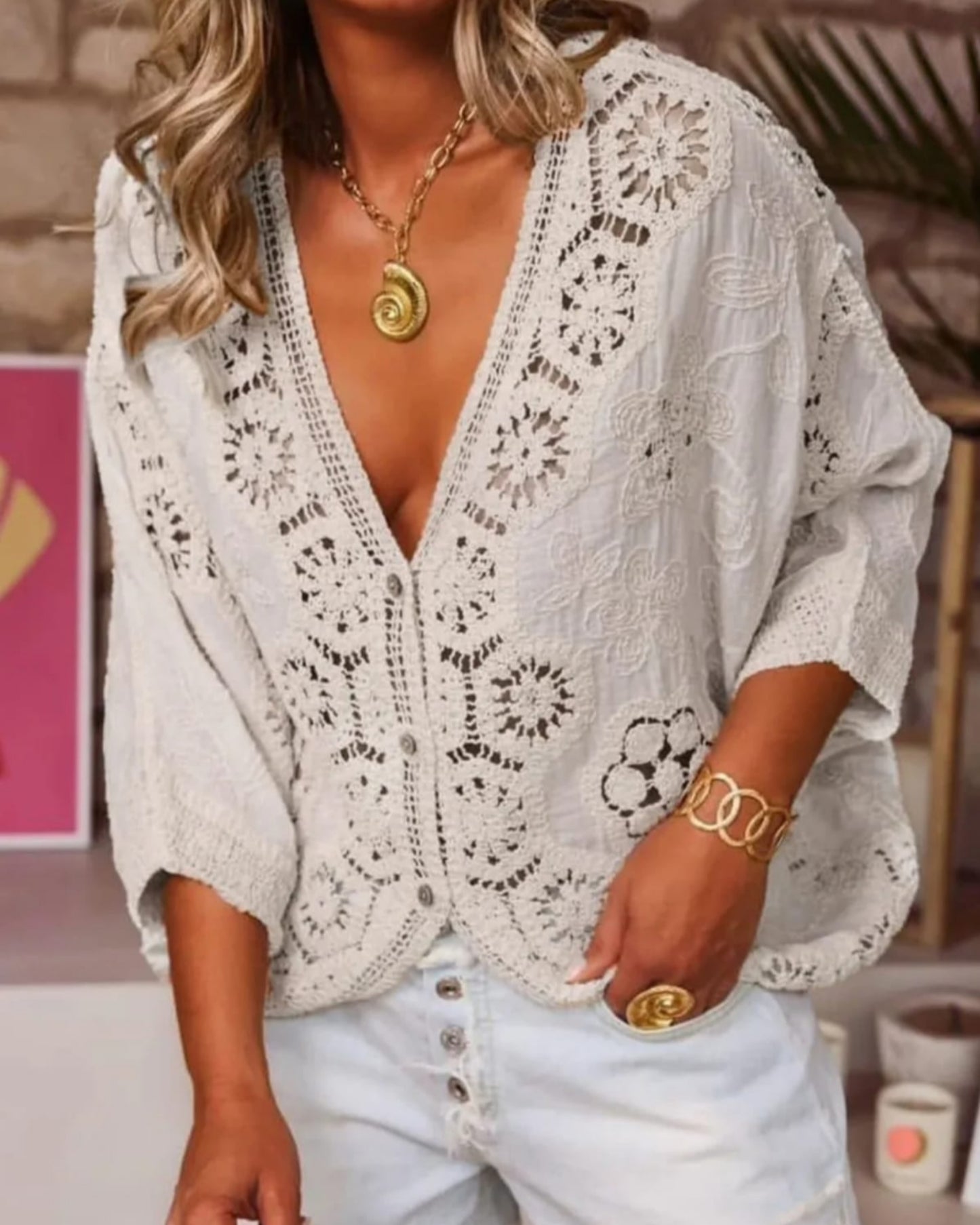 Hathor Muse Crochet Blouse