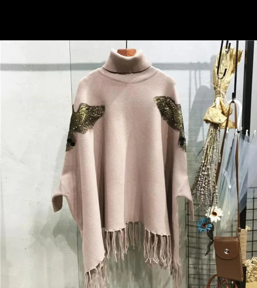 Hein Eagle Embellished Cape