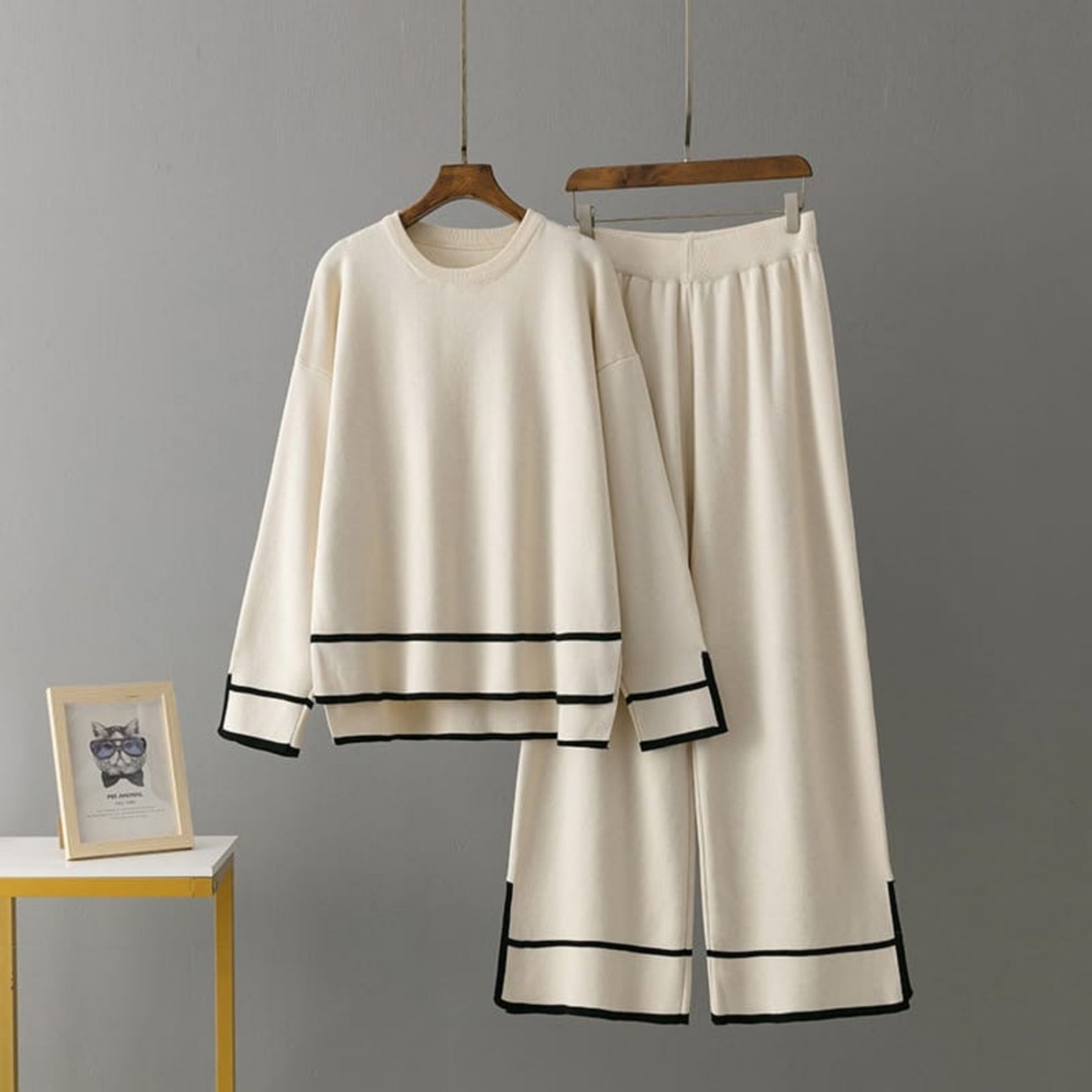 Luxury Contrast-Trim Loungewear