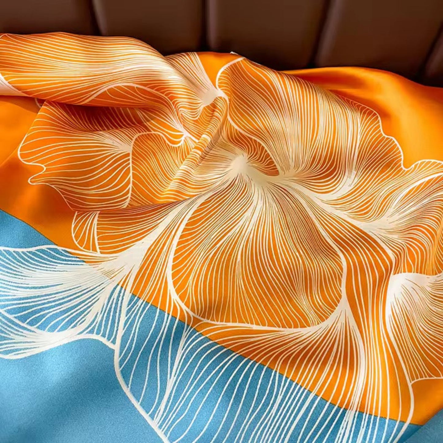Ocean Amber Luxe Printed Stole