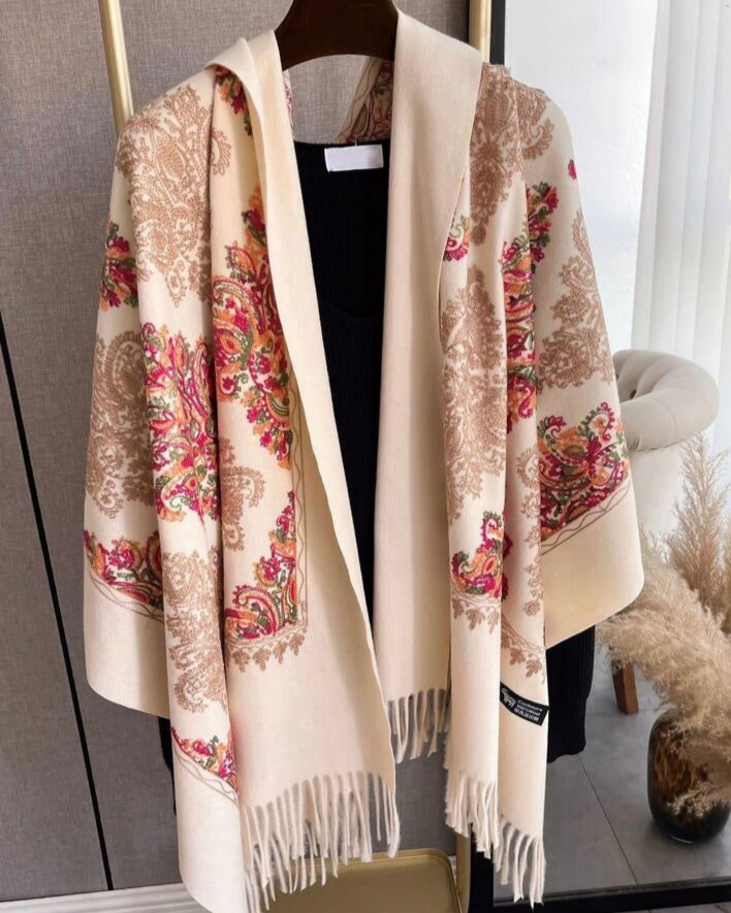 The Heritage embroidered Cashmere Wrap