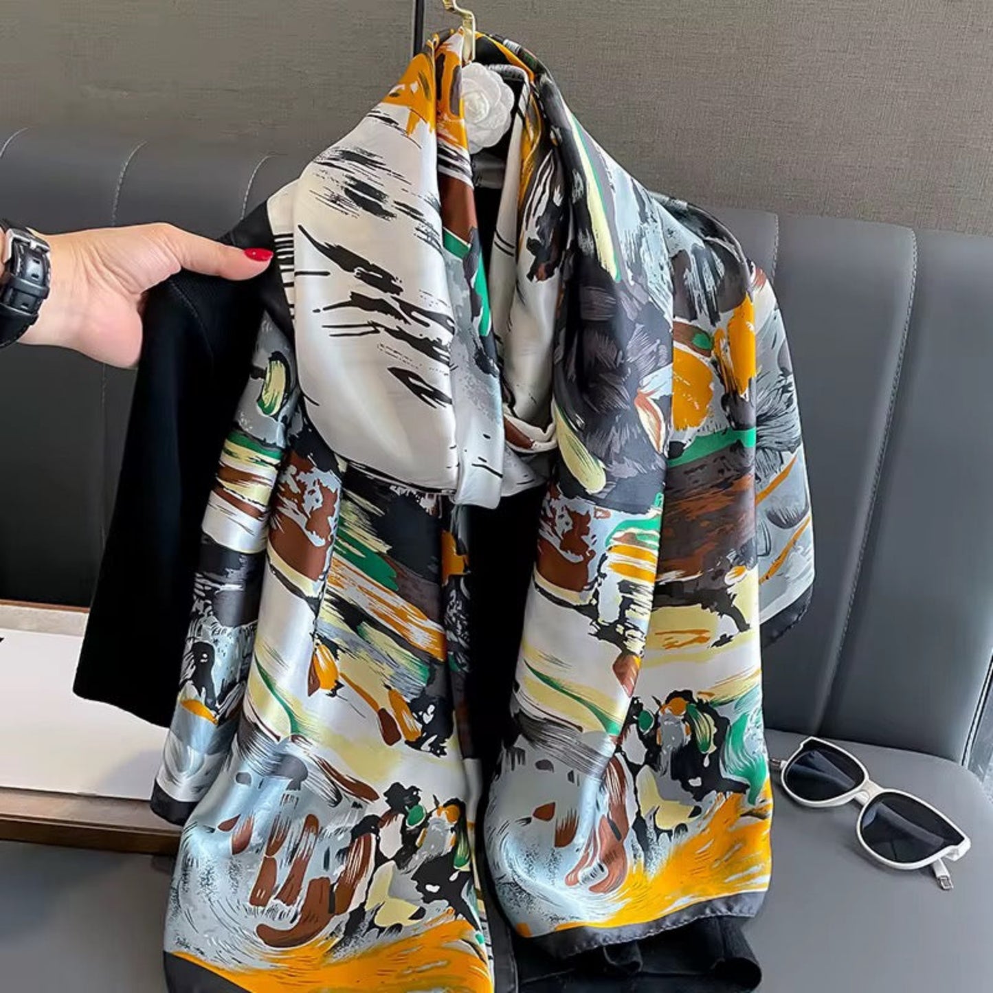 Urban Muse Abstract Silk Stole