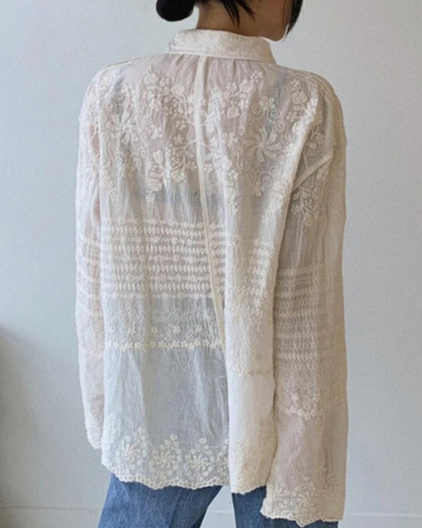 Whispered Petals Lace Shirt