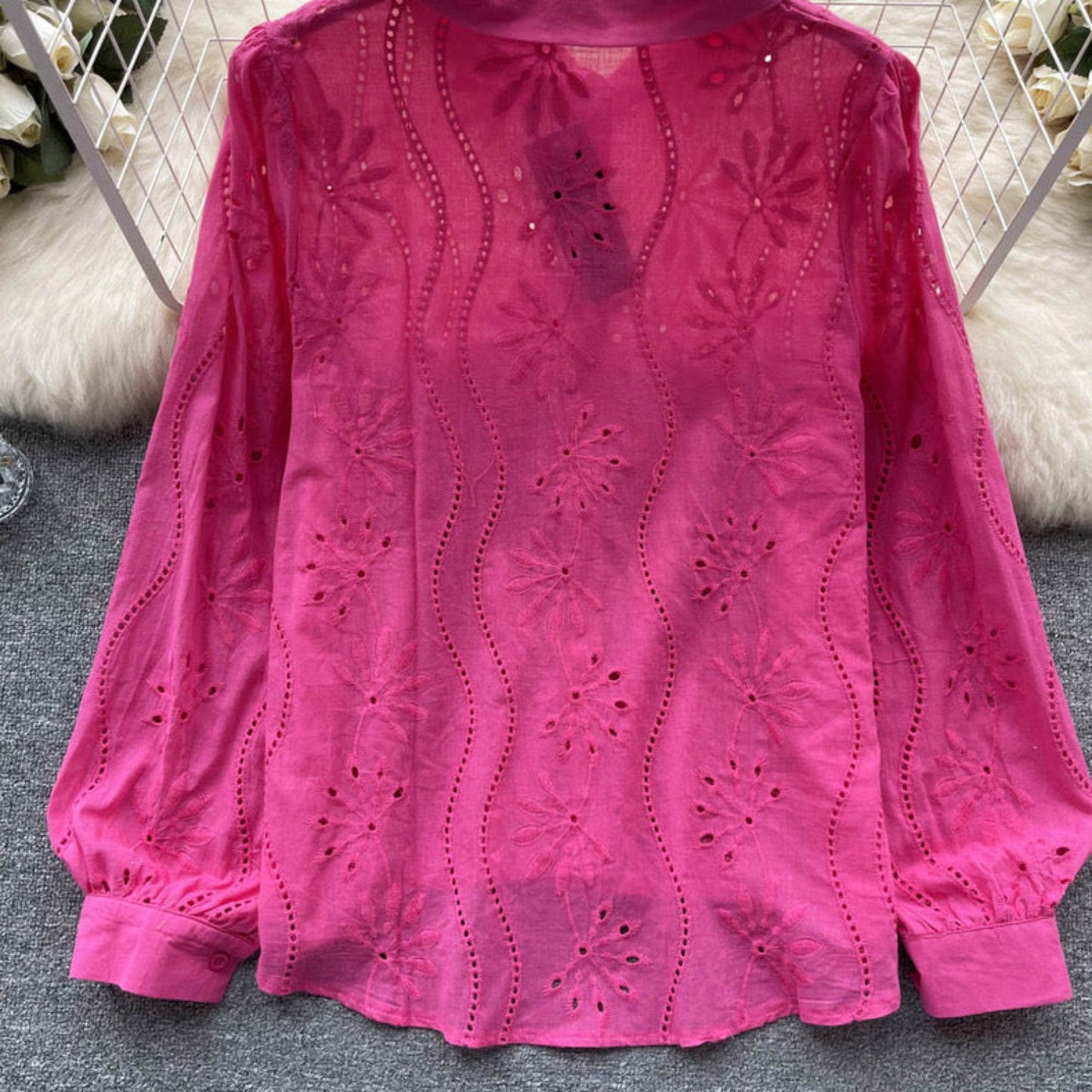 Zana Cotton Cutwork Shirt