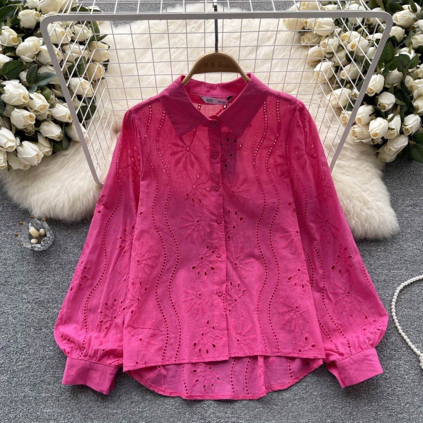 Zana Cotton Cutwork Shirt