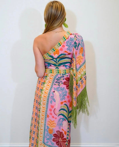 Amania Boho One-Shoulder Dress