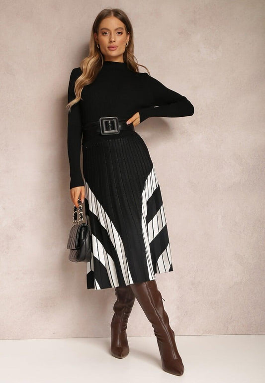 Capes Full Sleeves Knitted Dress