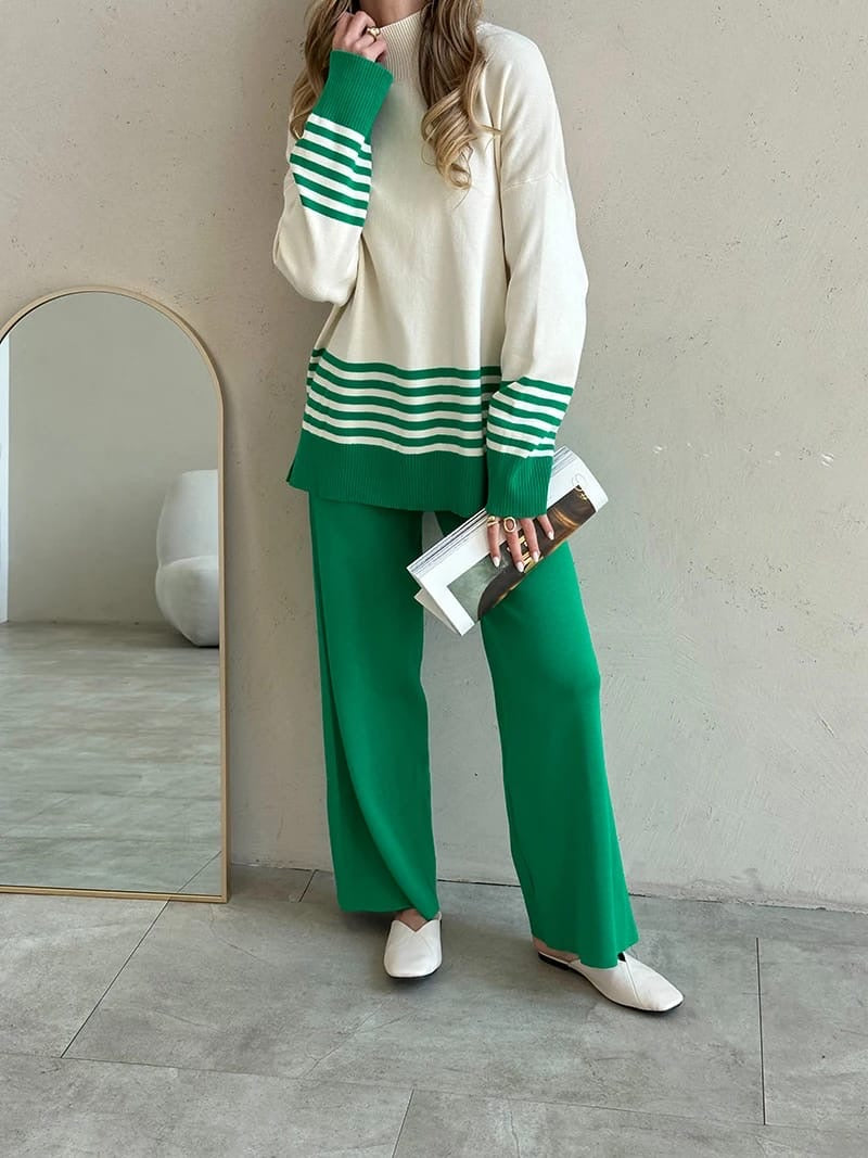 Fair Striped Winter Co Ord Set - Tracksuit