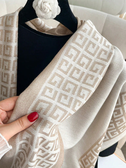 Metallic Weave Monogram-Style Wrap