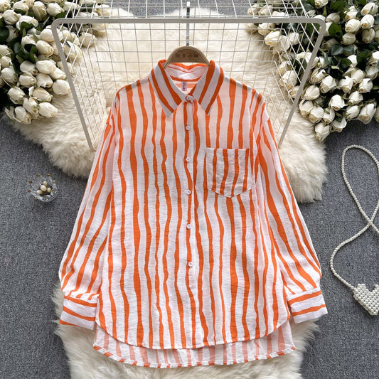 Gypsy Striped Oversized Shirts