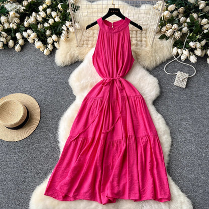 Wayn Elegant Halter Neck Maxi Dress