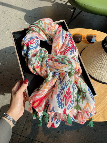 Suril Boho Multicolor Printed Scarf