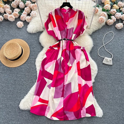 Mier Abstract Printed Dress