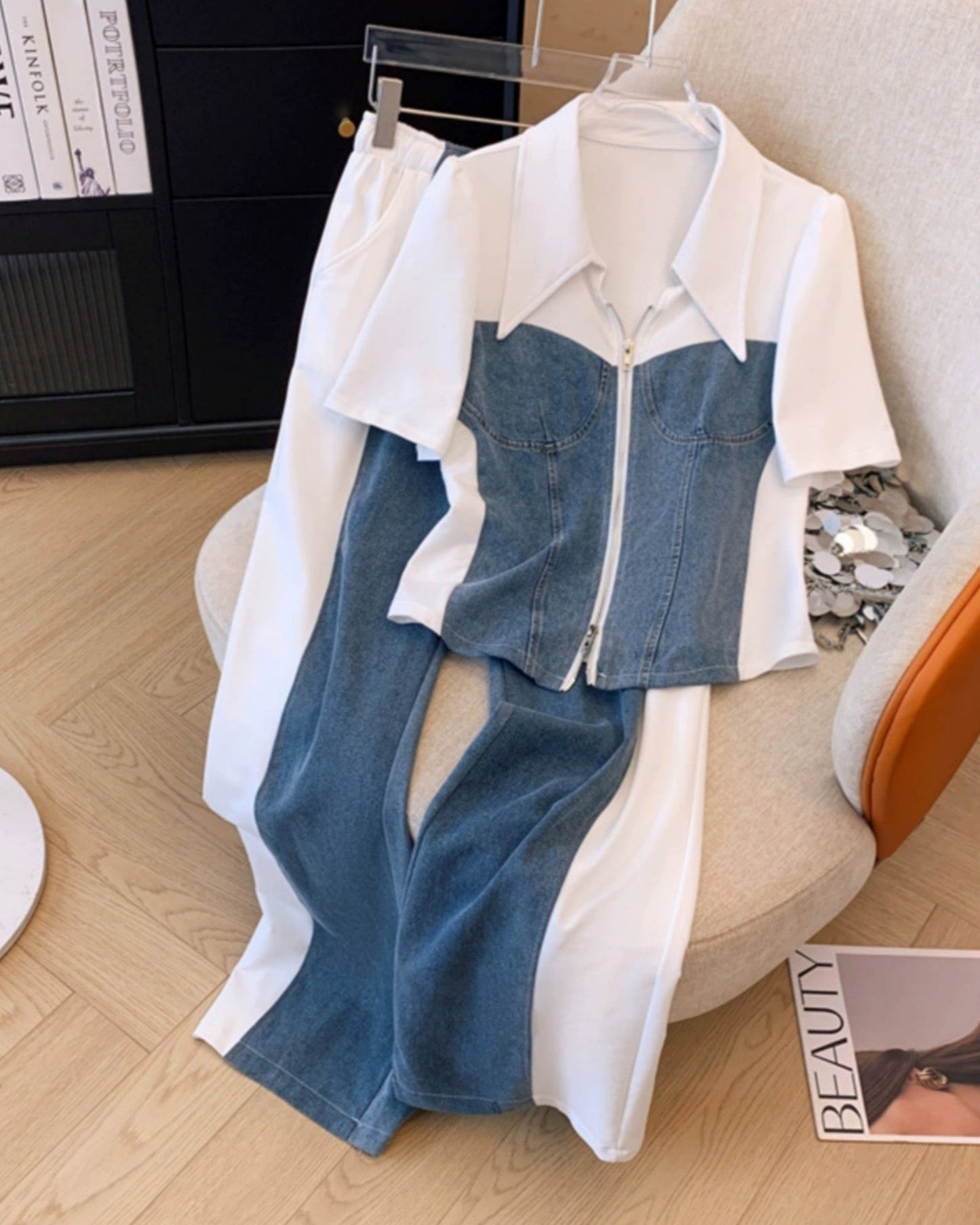 Skuchi Denim Co Ord Set