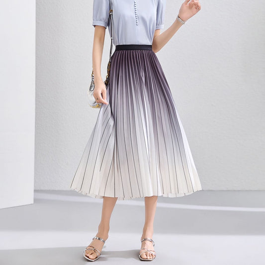 Neo Gradient Pleated  Skirt