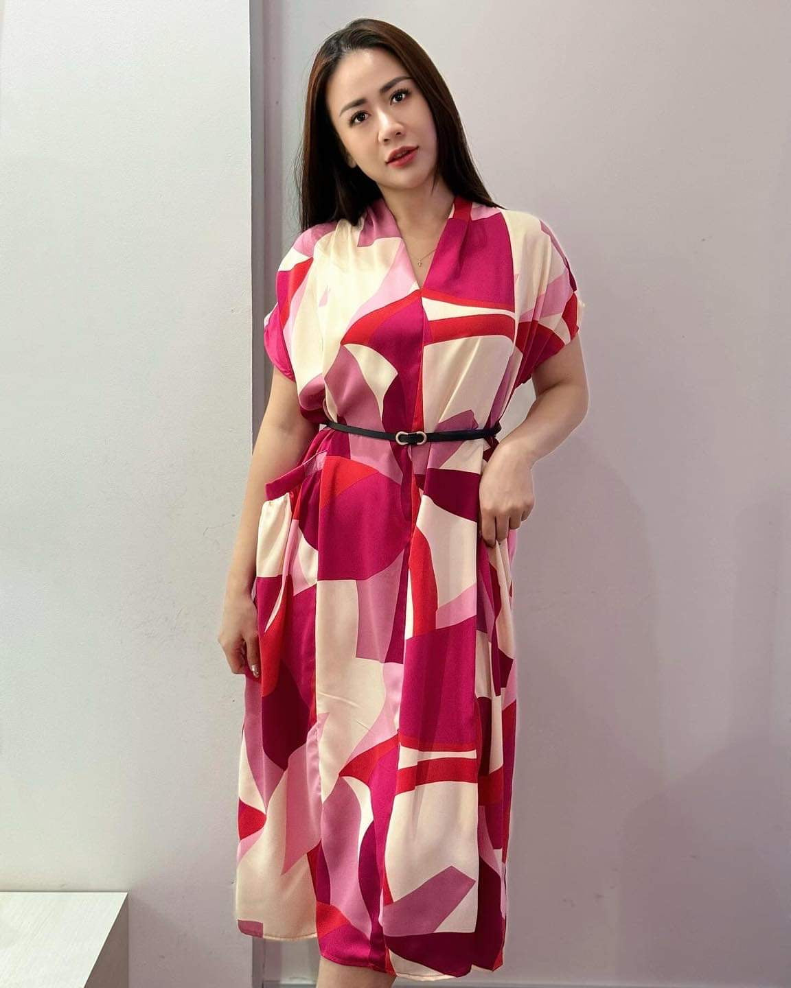 Mier Abstract Printed Dress