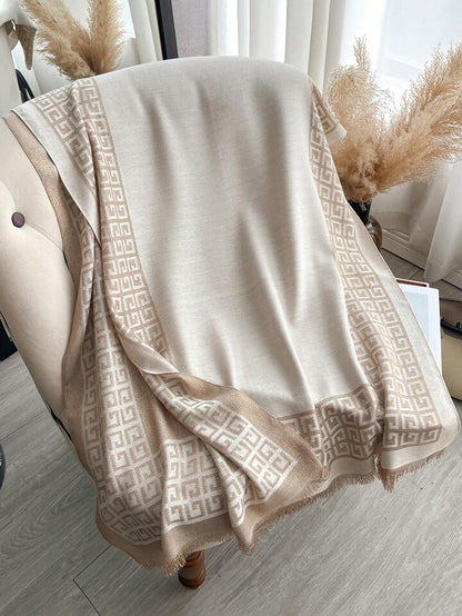 Metallic Weave Monogram-Style Wrap