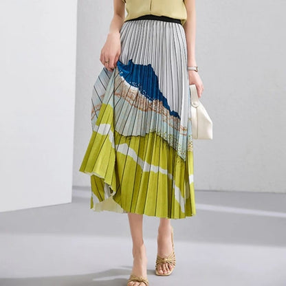 Bizz Gradient Pleated  Skirt