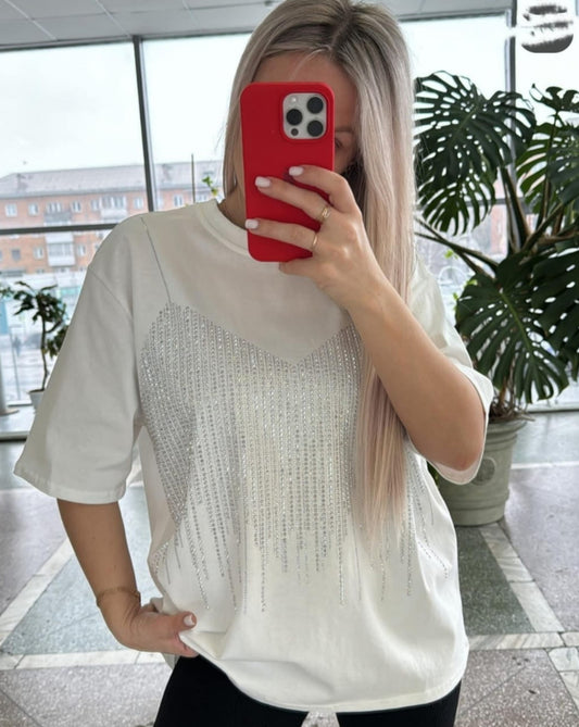 Nicole Oversized Embellished T-Shirt