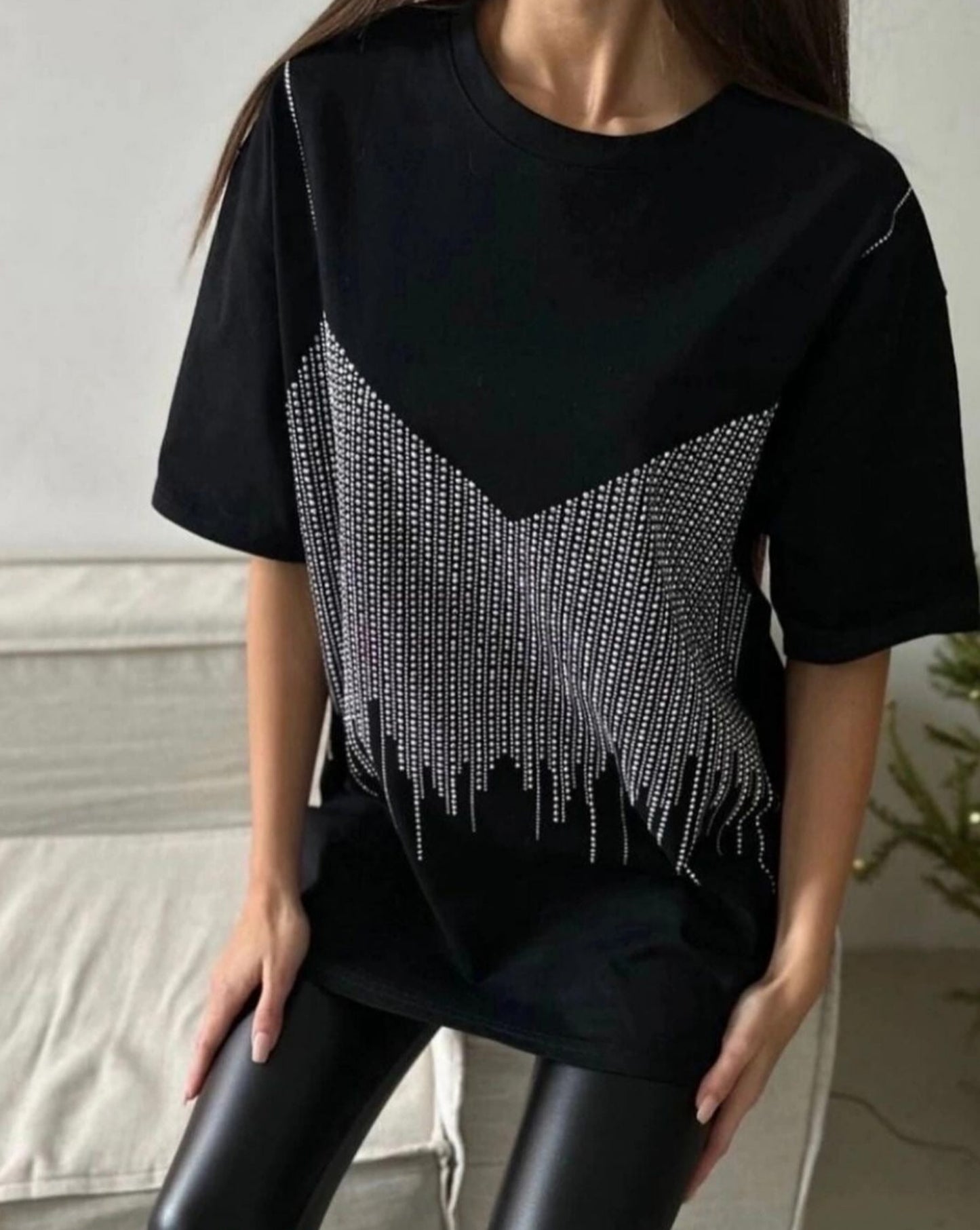 Nicole Oversized Embellished T-Shirt