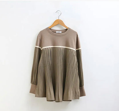 Liz Trendy Pleated Tunic Top