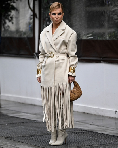 Carriane Fringe Trench Coat