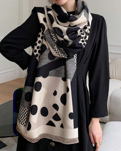 Abstract Dot & Block Reversible Wrap