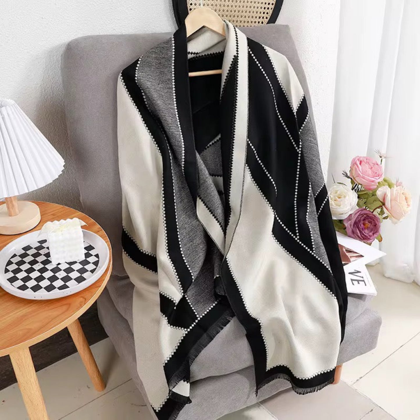 Art Deco Chevron Cotton Wrap