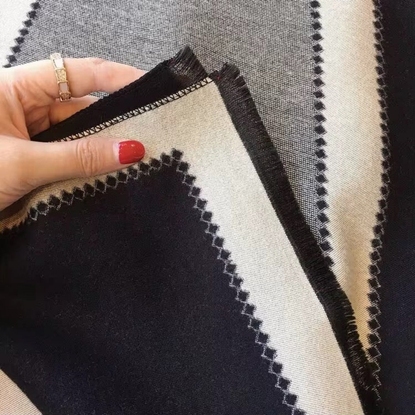 Art Deco Chevron Cotton Wrap