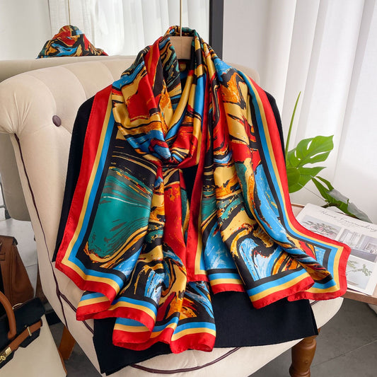 Aurora Luxe Abstract Silk Stole