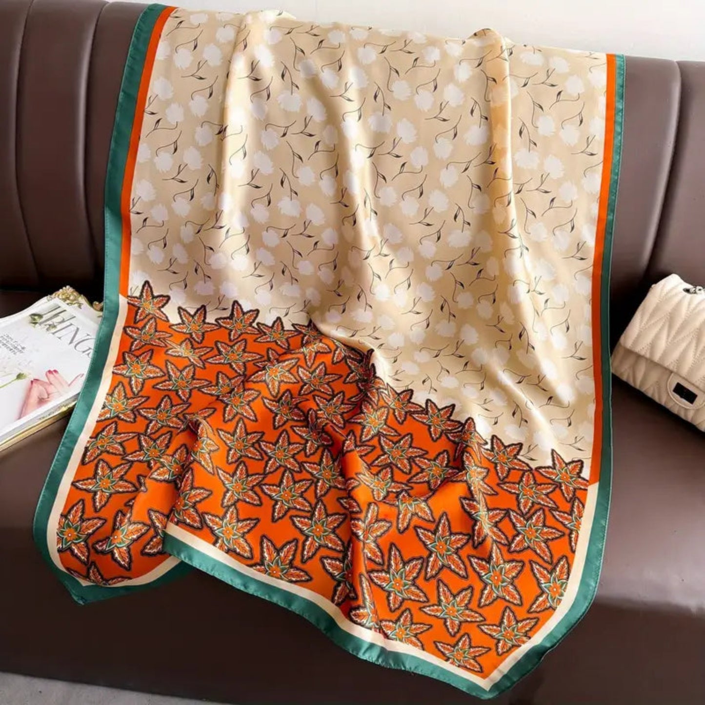 Autumn Amber Luxe Printed Stole