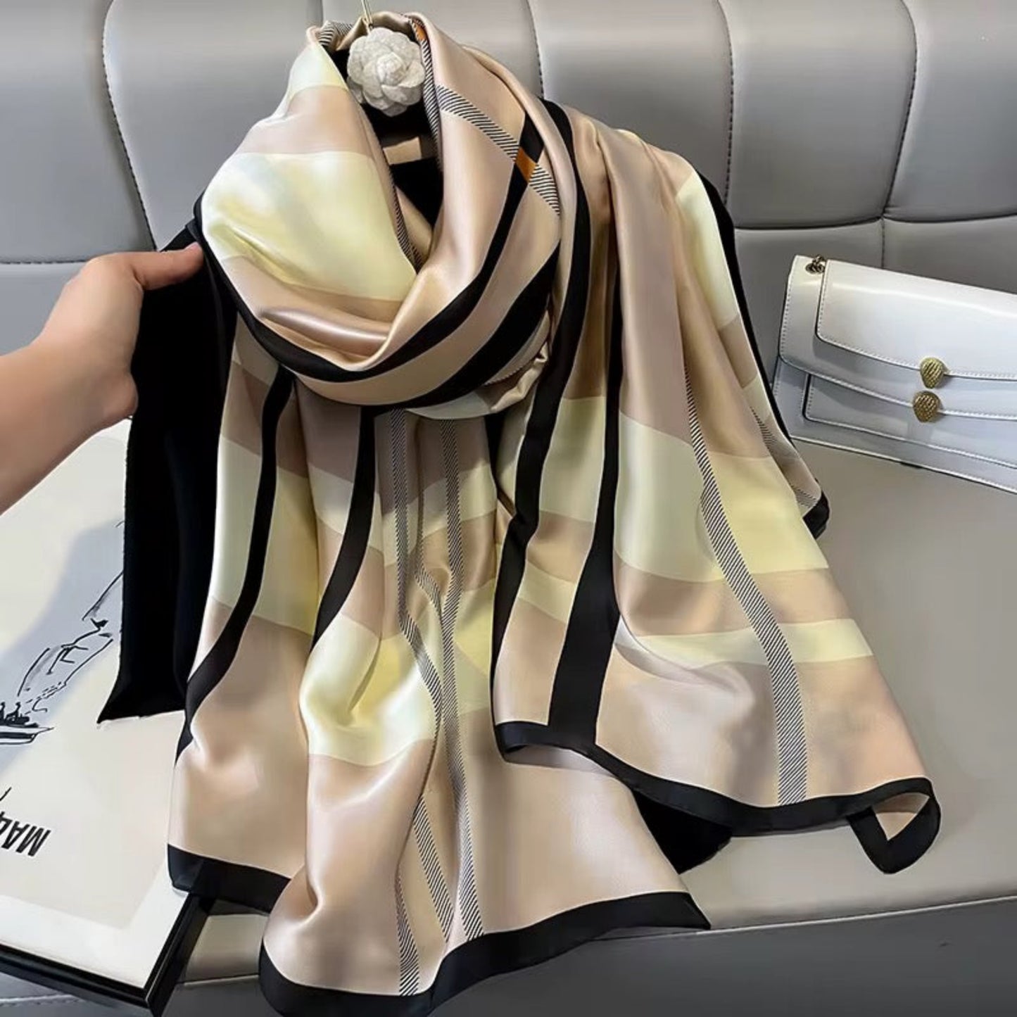 Autumn Hues Plaid Luxe Scarf
