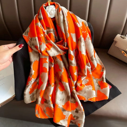 Mich Sunburn Saffron Satin Stole
