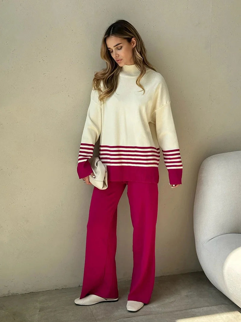 Fair Striped Winter Co Ord Set - Tracksuit