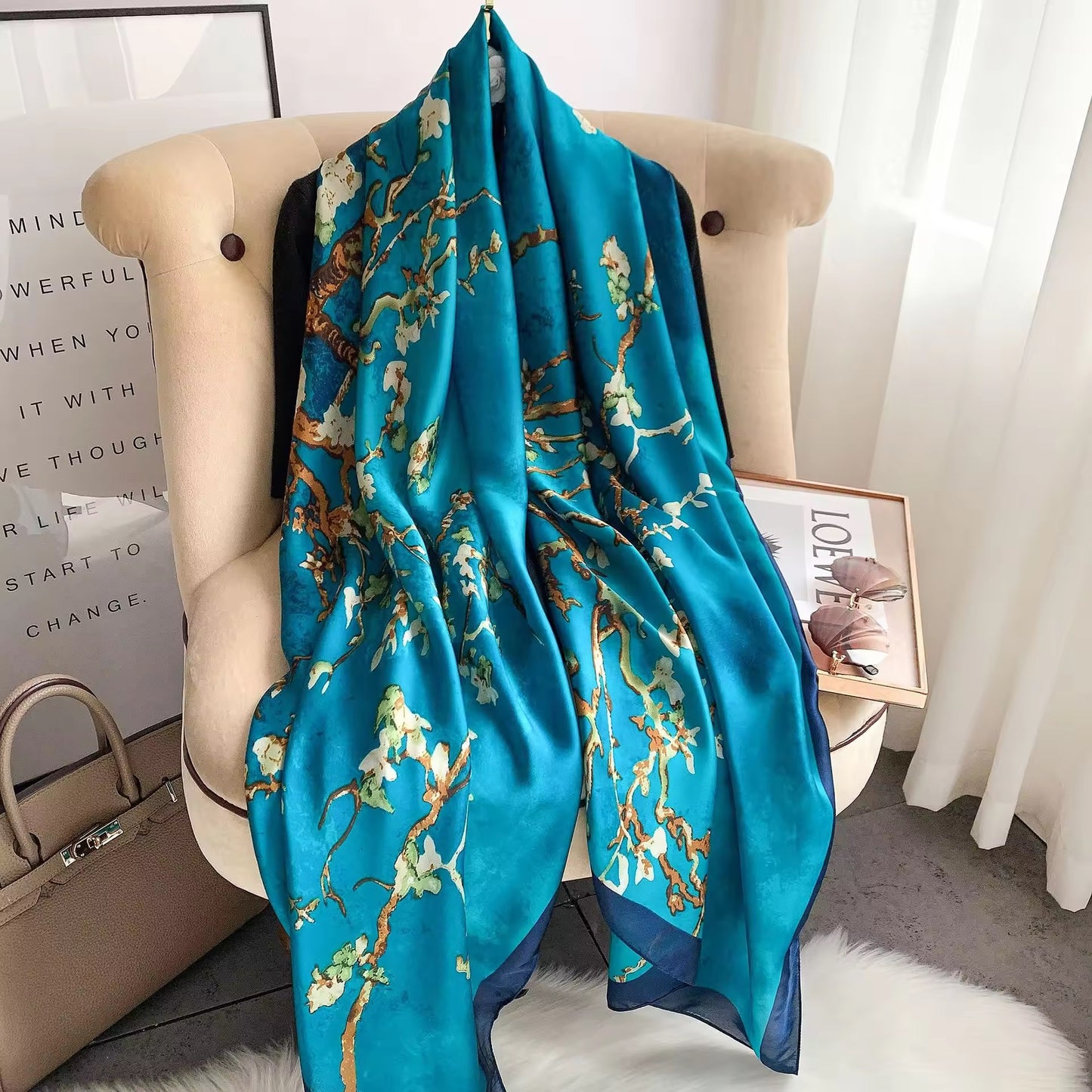 Azure Blossom Stole