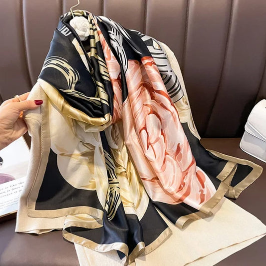 Blush Noir Luxury Printed Scarf