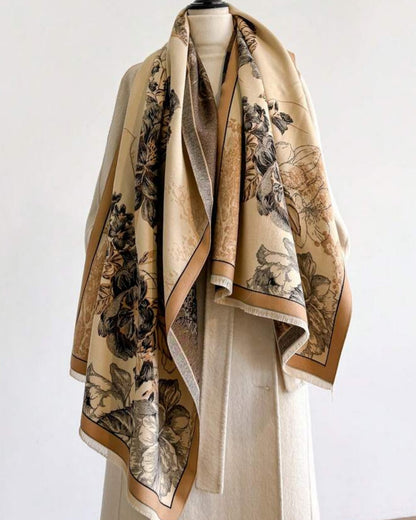 Botanical Bloom Cashmere-Feel Wrap