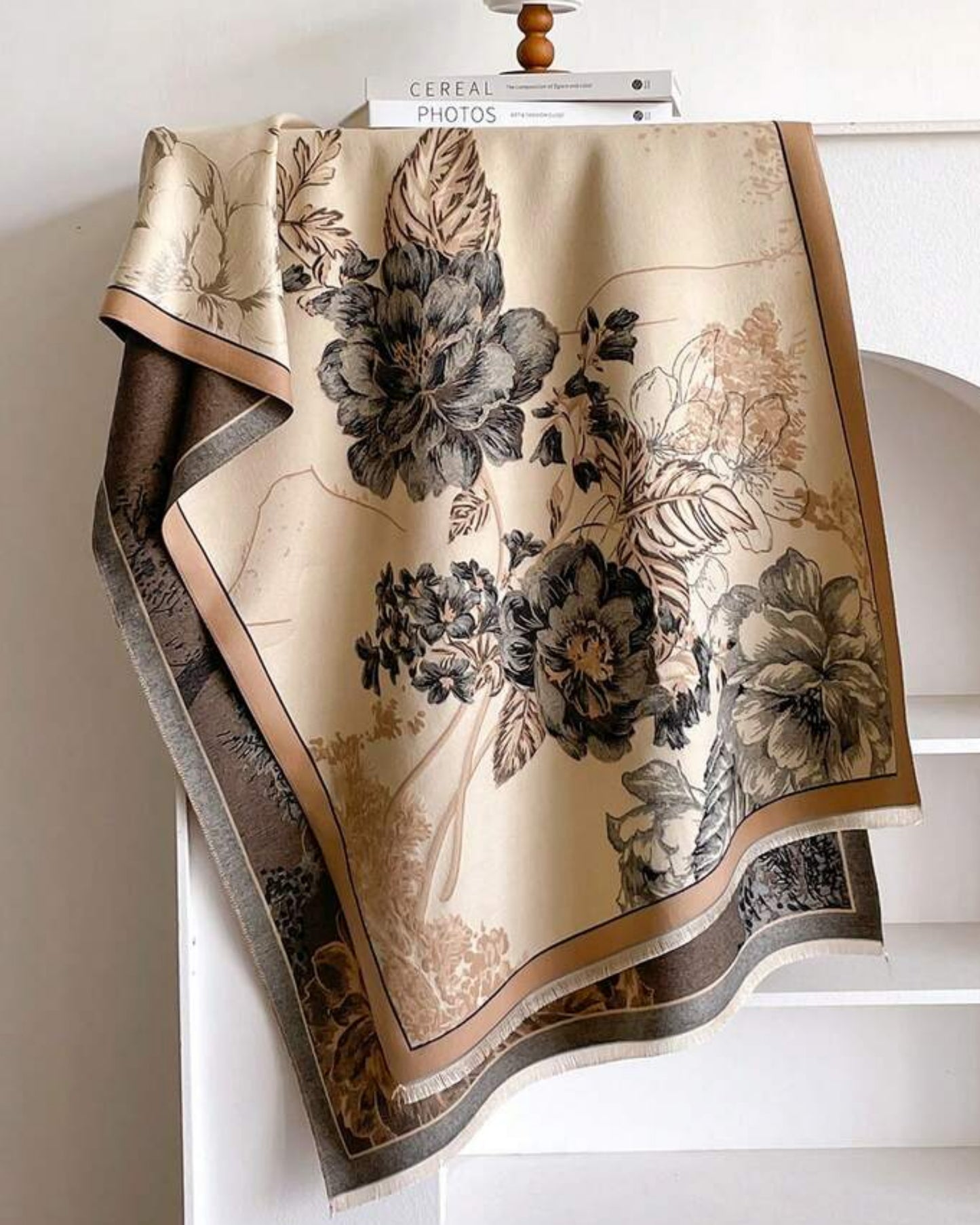 Botanical Bloom Cashmere-Feel Wrap